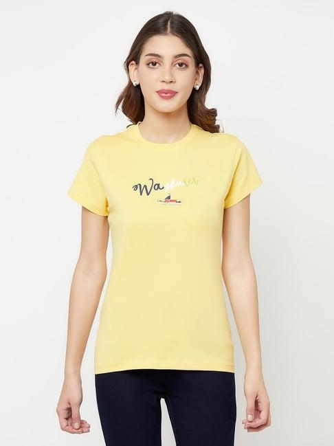 crimsoune club yellow graphic print t-shirt