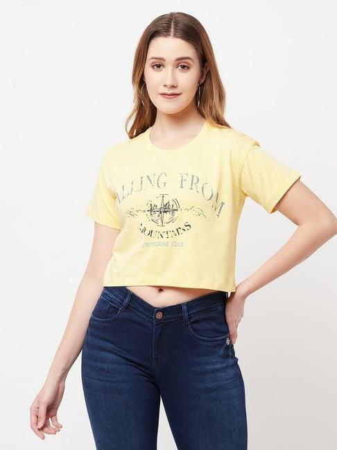 crimsoune club yellow graphic print t-shirt