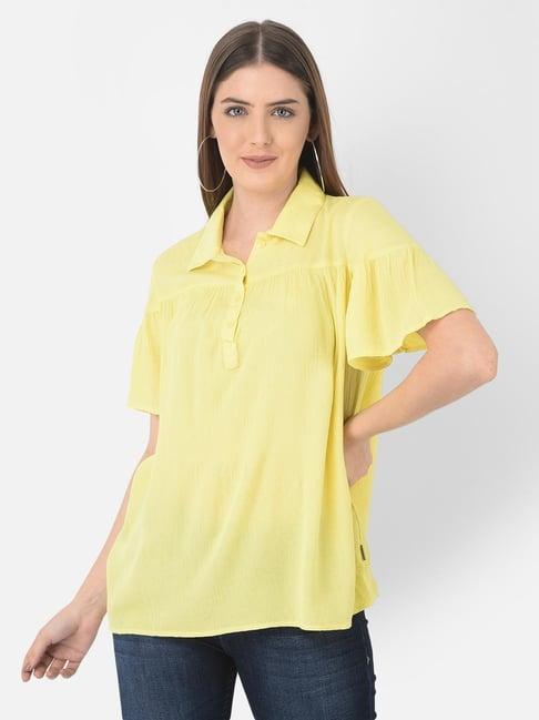 crimsoune club yellow regular fit top