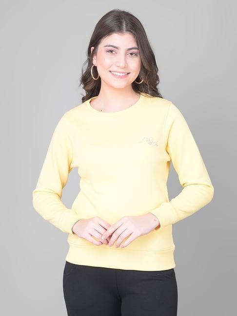 crimsoune club yellow slim fit sweatshirt