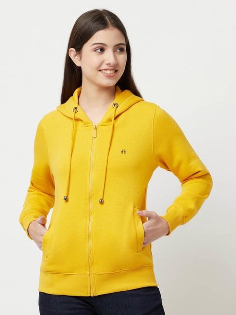 crimsoune club yellow zipper hoodie
