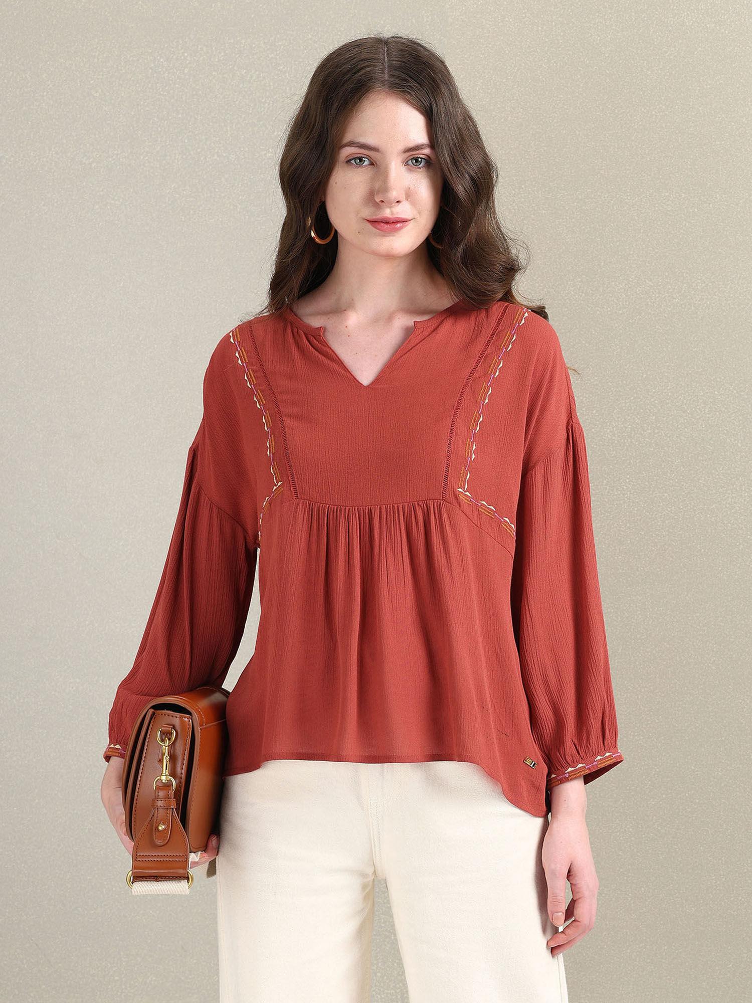 crinkle viscose relaxed top