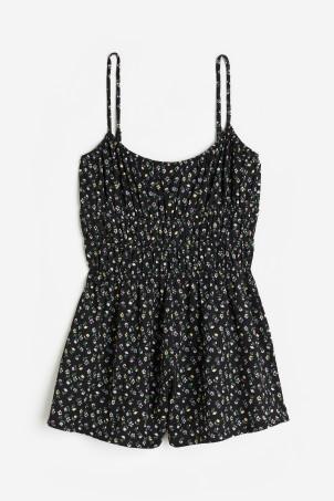 crinkled jersey playsuit