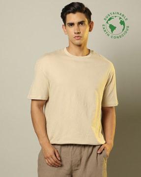 crinkled boxy crew-neck t-shirt