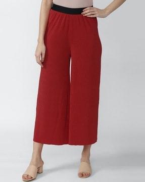 crinkled palazzos with elasticated waist