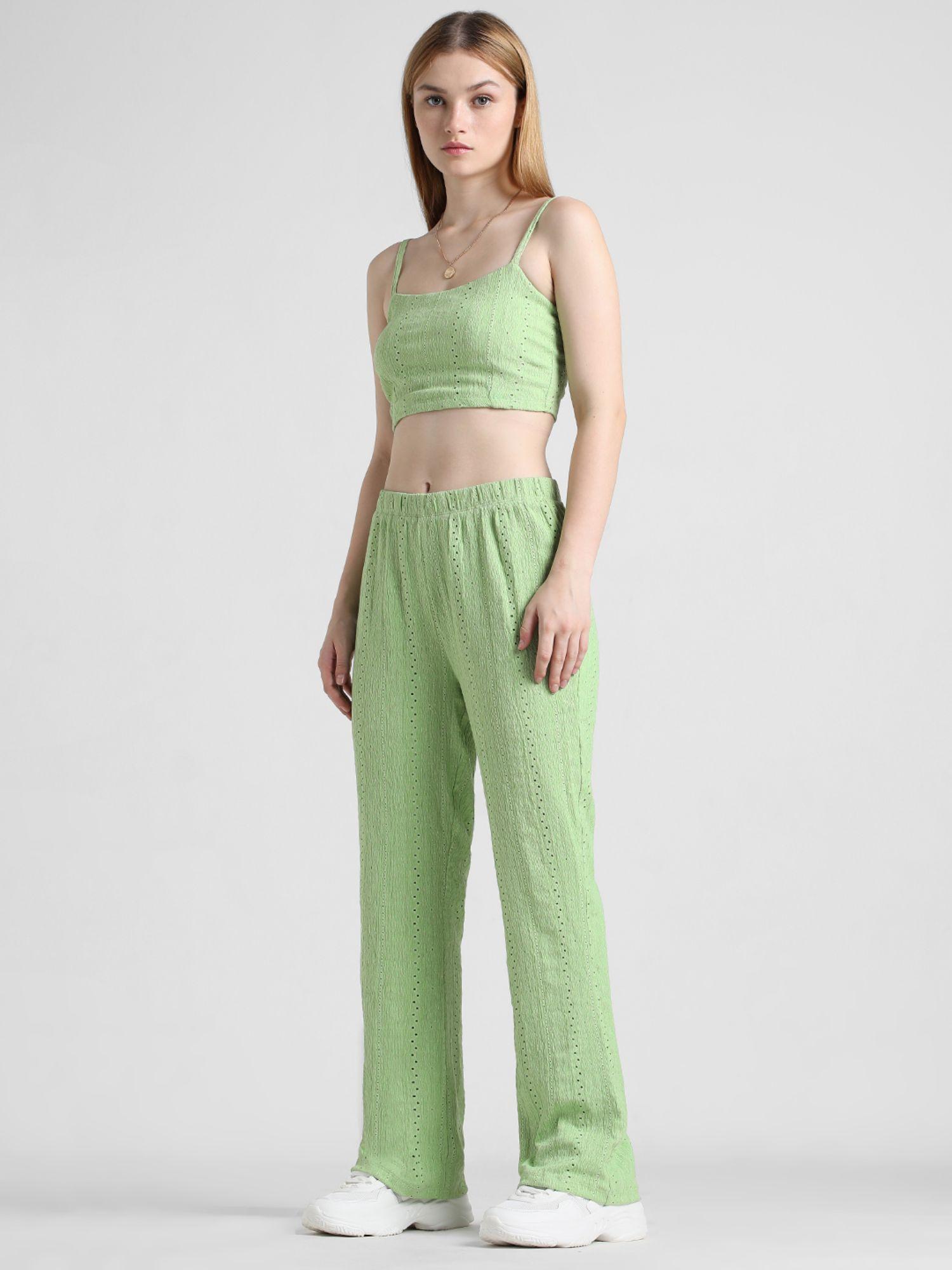 crinkled pointelle pant