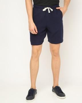 crinkled shorts with insert pockets