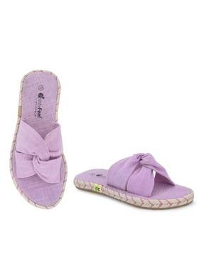 cris-cross slip-on sandals