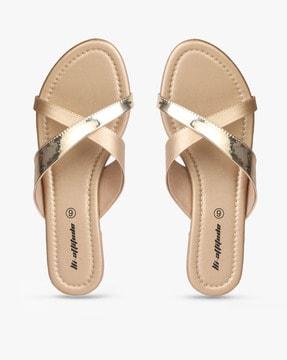 criss-cross strap flat sandals
