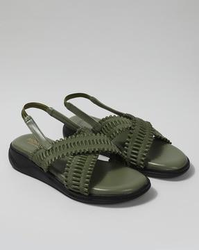 criss-cross slingback sandals