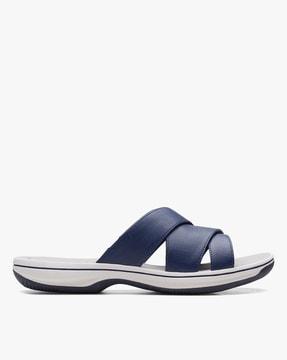 criss-cross slip-on sandals