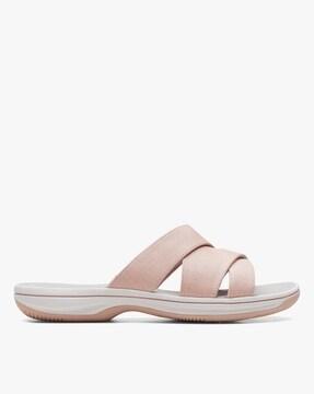 criss-cross slip-on sandals