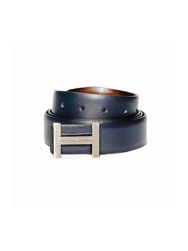 cristobal plus reversible mens leather belt solid navy brown medium 8903496146370