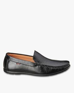 croc-embossed loafers