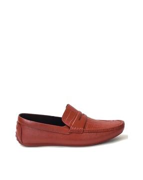 croc-embossed slips-on loafers