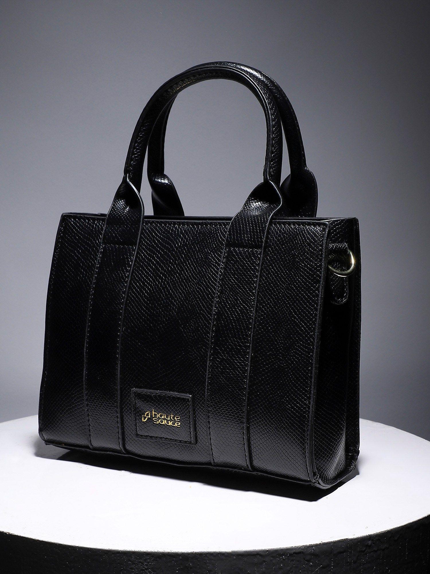 croc mini handbag - black