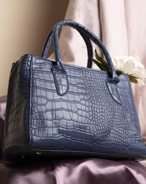 croc pattern handbag