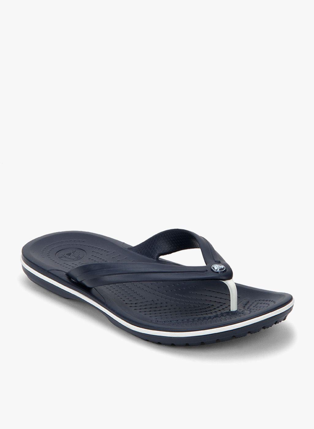 crocband flip navy blue flip flops