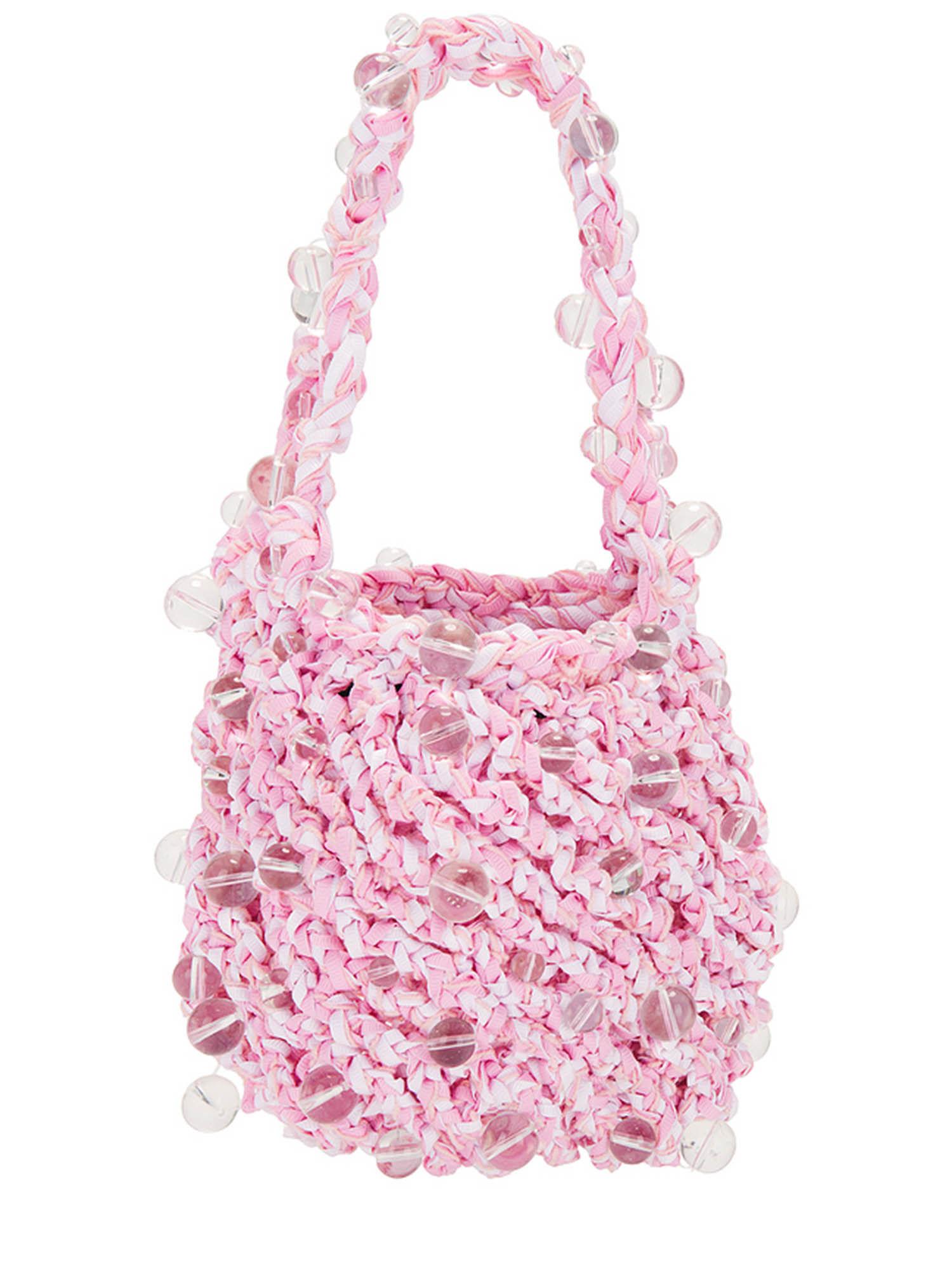crochet beaded mini bag