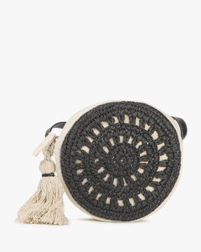 crochet round sling bag
