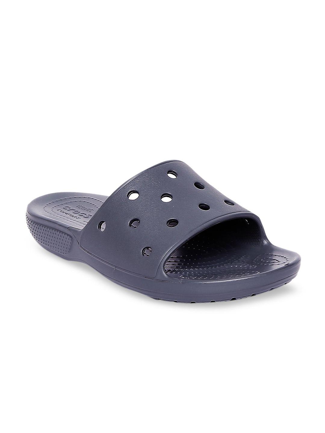 crocs classic  unisex blue solid sliders