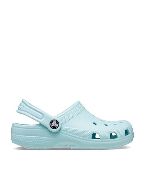 crocs kid's classic sky blue back strap clogs
