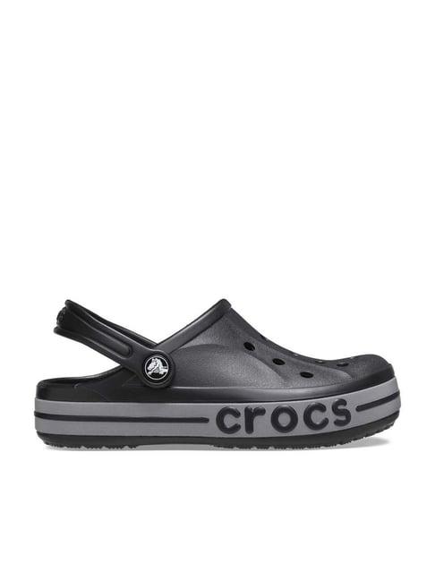 crocs kids bayaband black back strap clogs