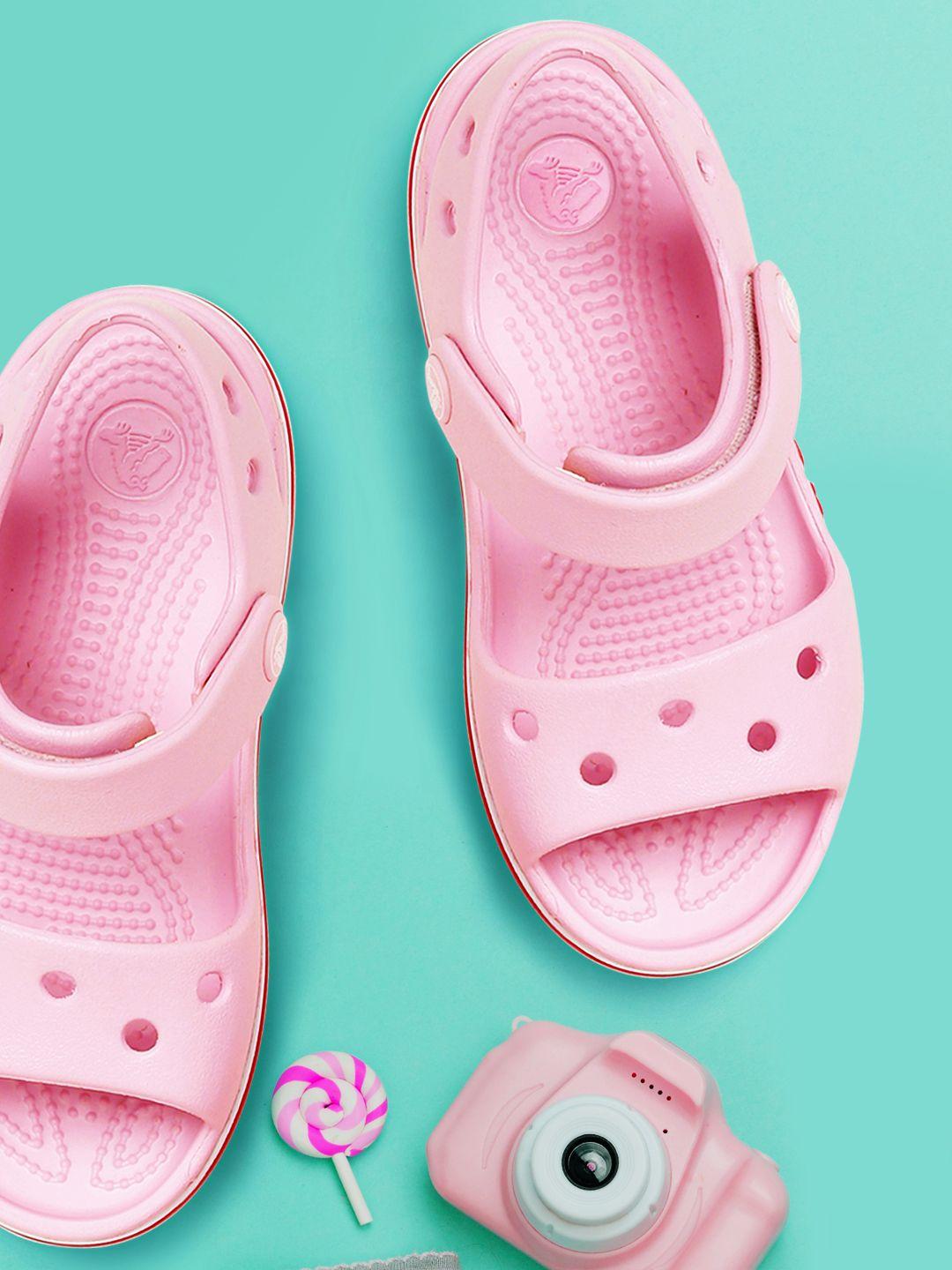 crocs kids pink bayaband croslite sports sandals