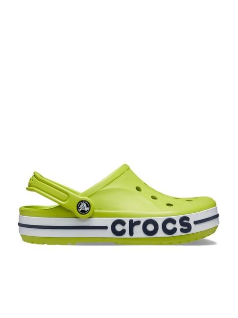 crocs men's bayaband green back strap clogs