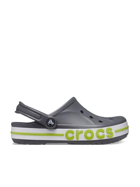 crocs men's bayaband slate grey back strap clogs