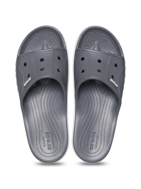 crocs men's bayaband slate grey slides