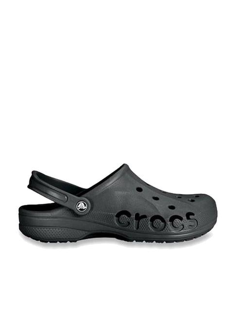 crocs unisex baya black back strap clogs