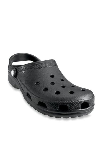 crocs unisex classic black back strap clogs
