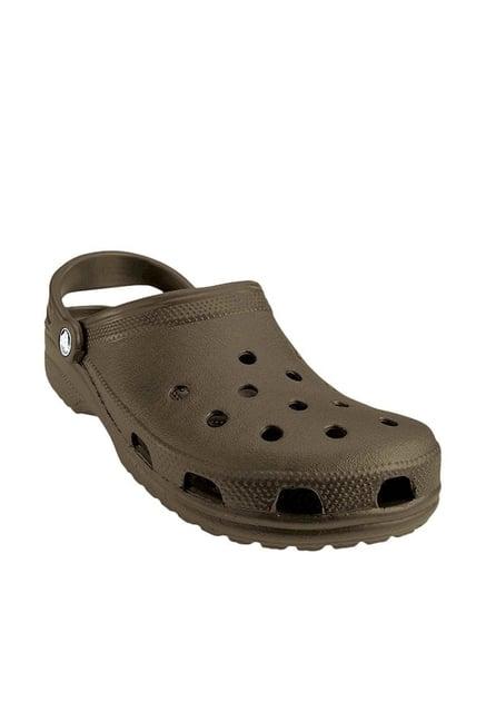 crocs unisex classic brown clogs