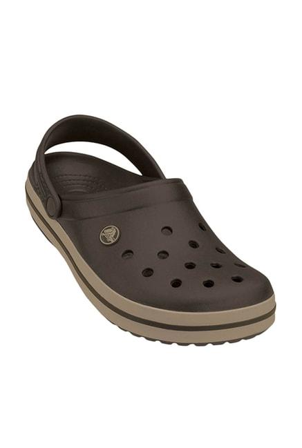 crocs unisex classic grey & khaki clogs