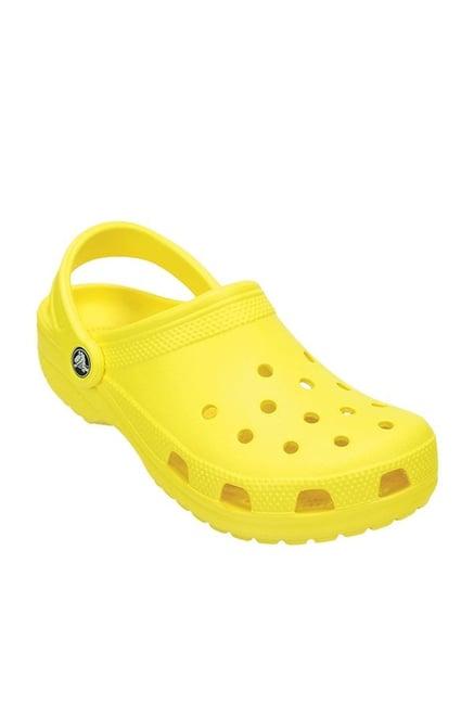 crocs unisex classic lemon yellow clogs