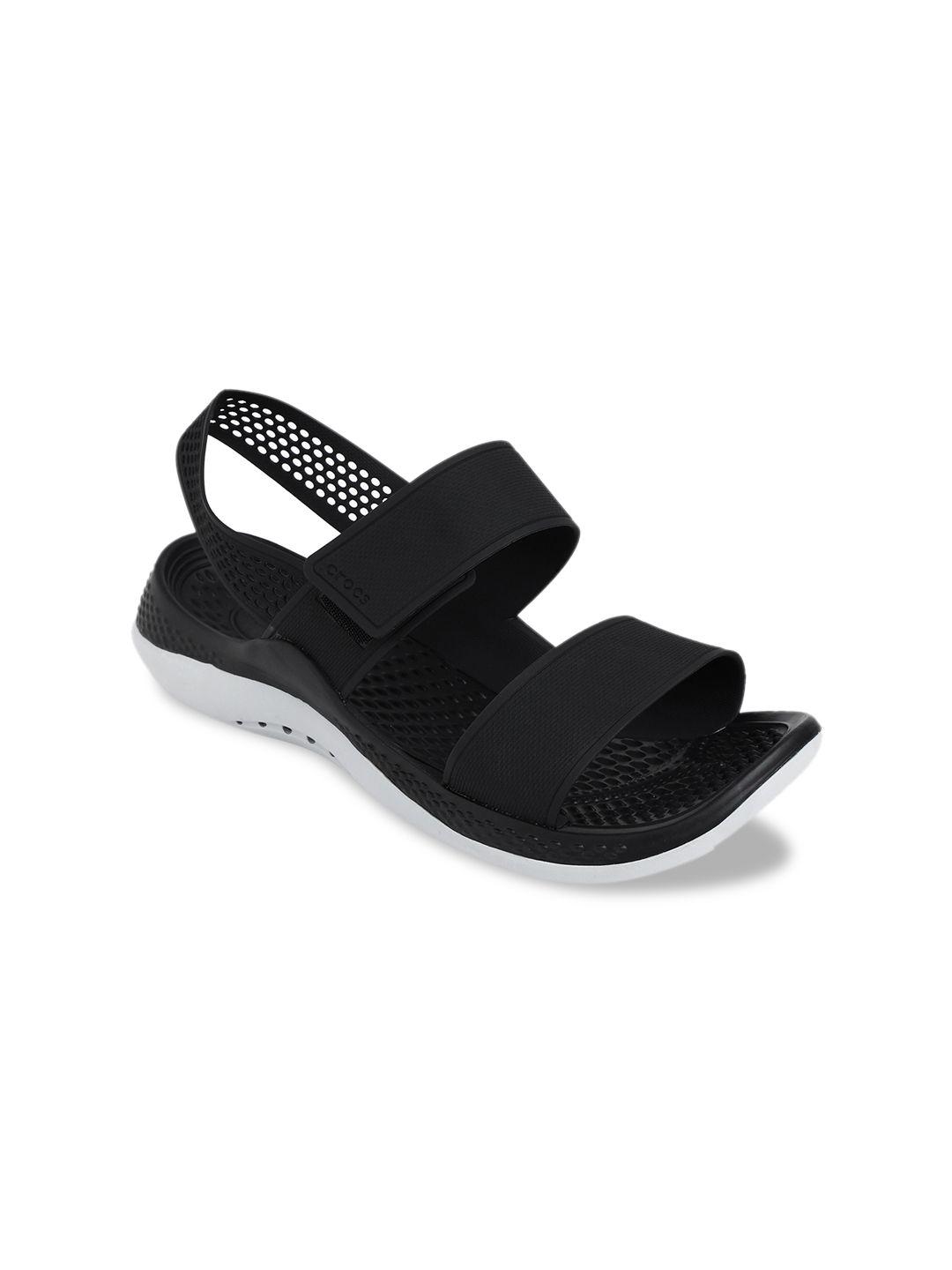 crocs women black & grey comfort sandals