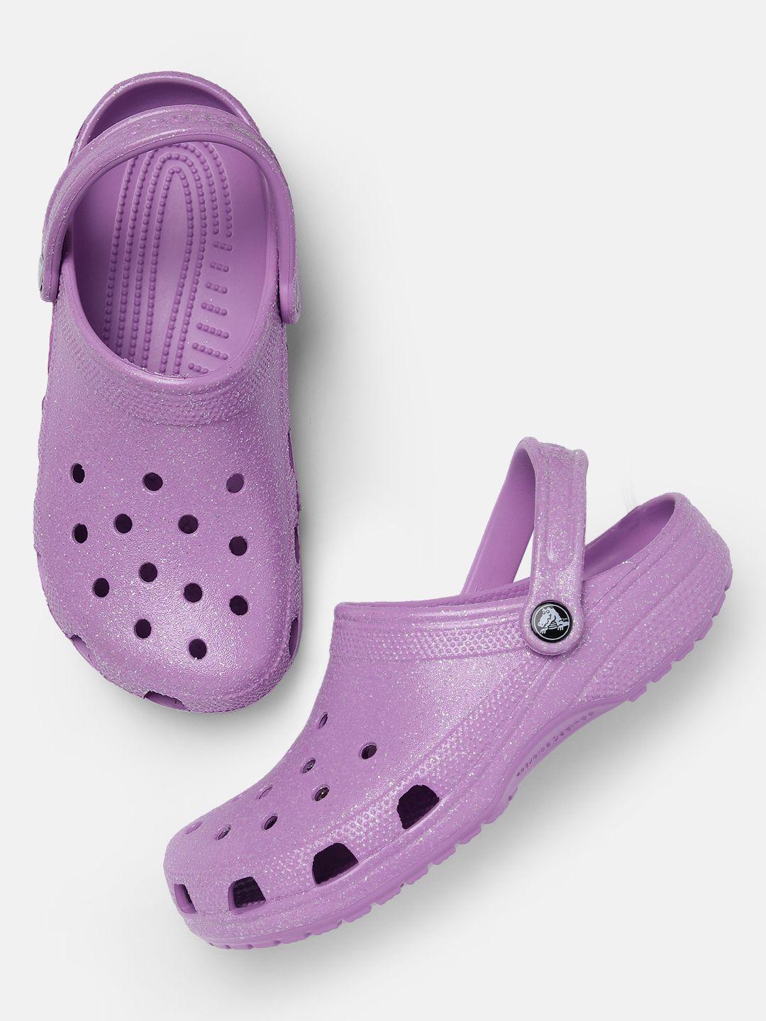 crocs women purple croslite clogs