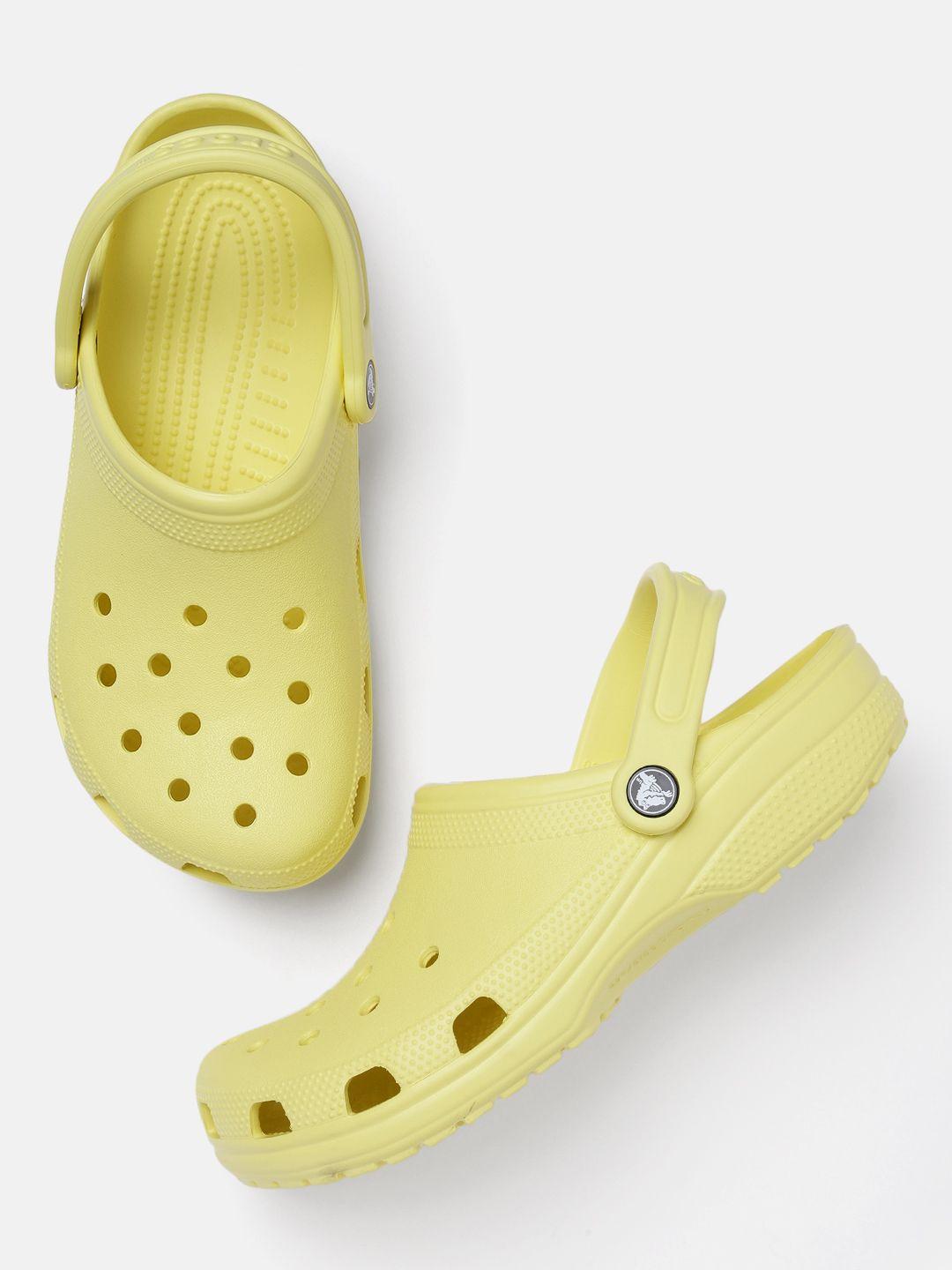 crocs women yellow classic clogs