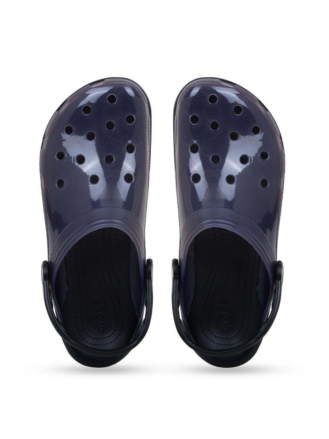 crocs adult black & grey croslite clogs