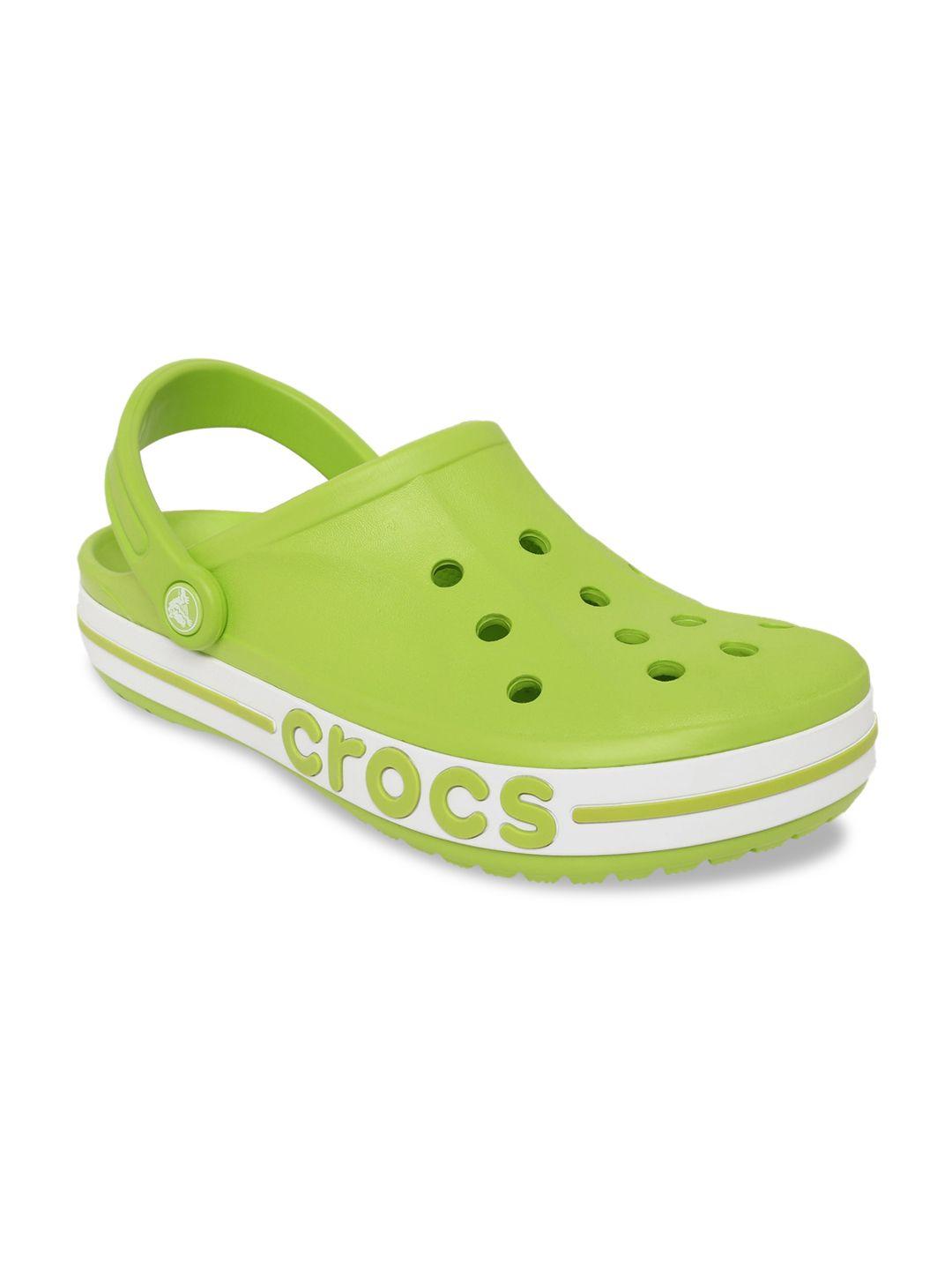 crocs bayaband  men green  white clogs