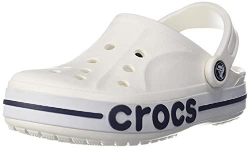 crocs bayaband unisex-adult white/navy_n clog - 9 uk men/ 10 uk women (m10w12) (205089-126)