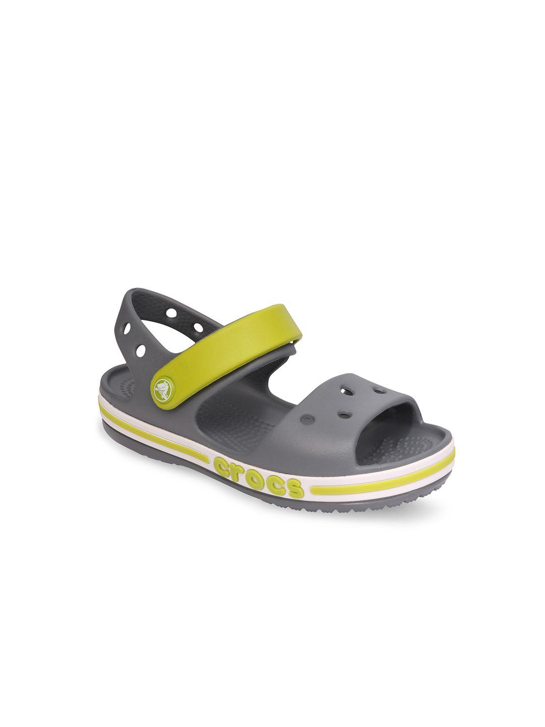 crocs boys grey & grey comfort sandals