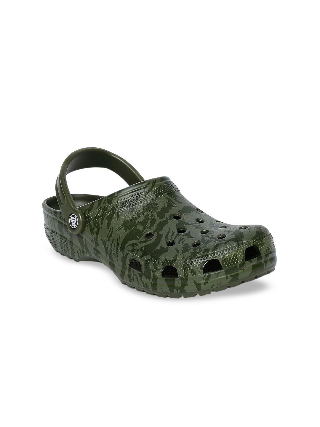 crocs classic  women olive green clogs