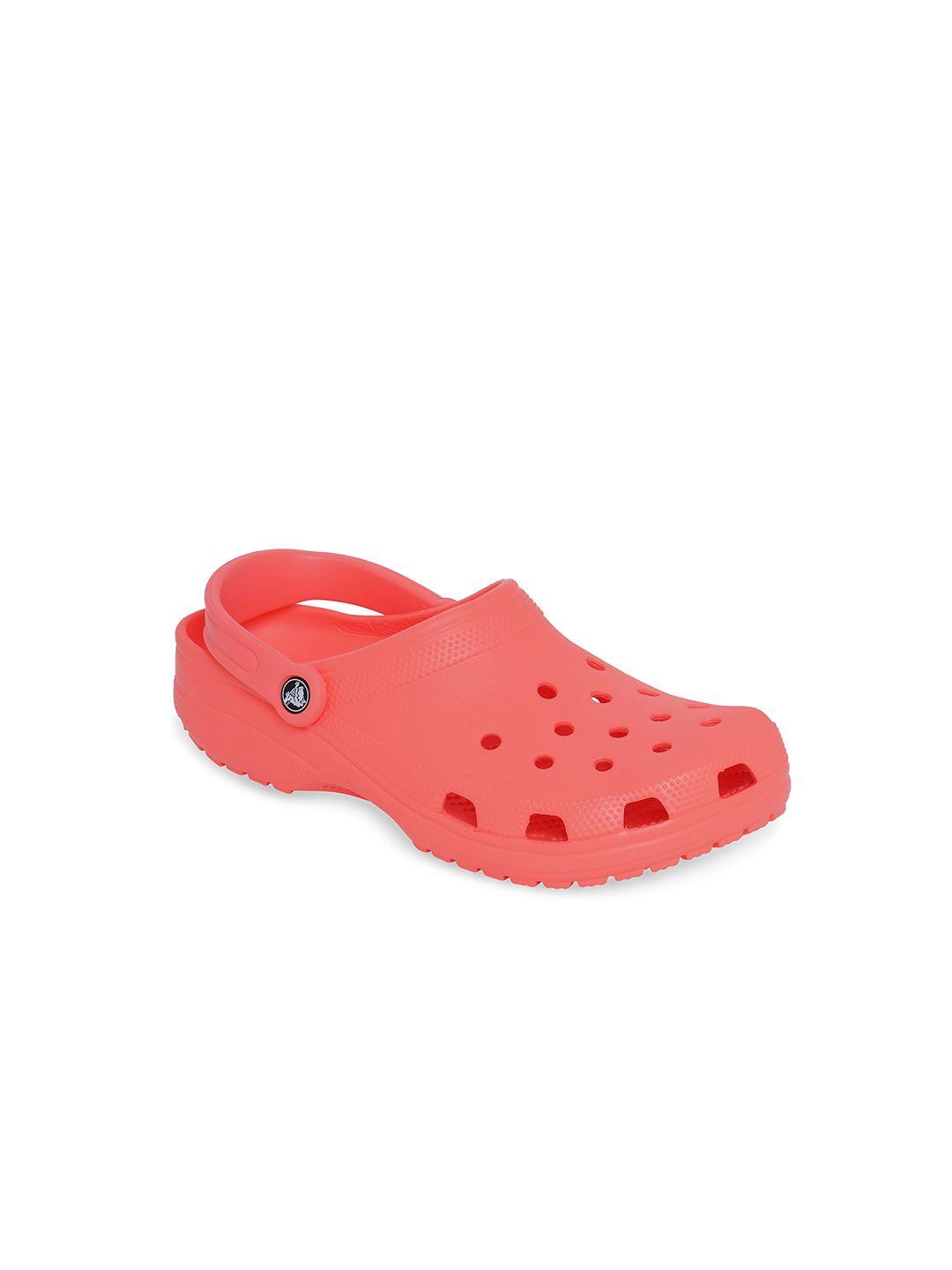 crocs classic  women pink solid odor-resistant clogs