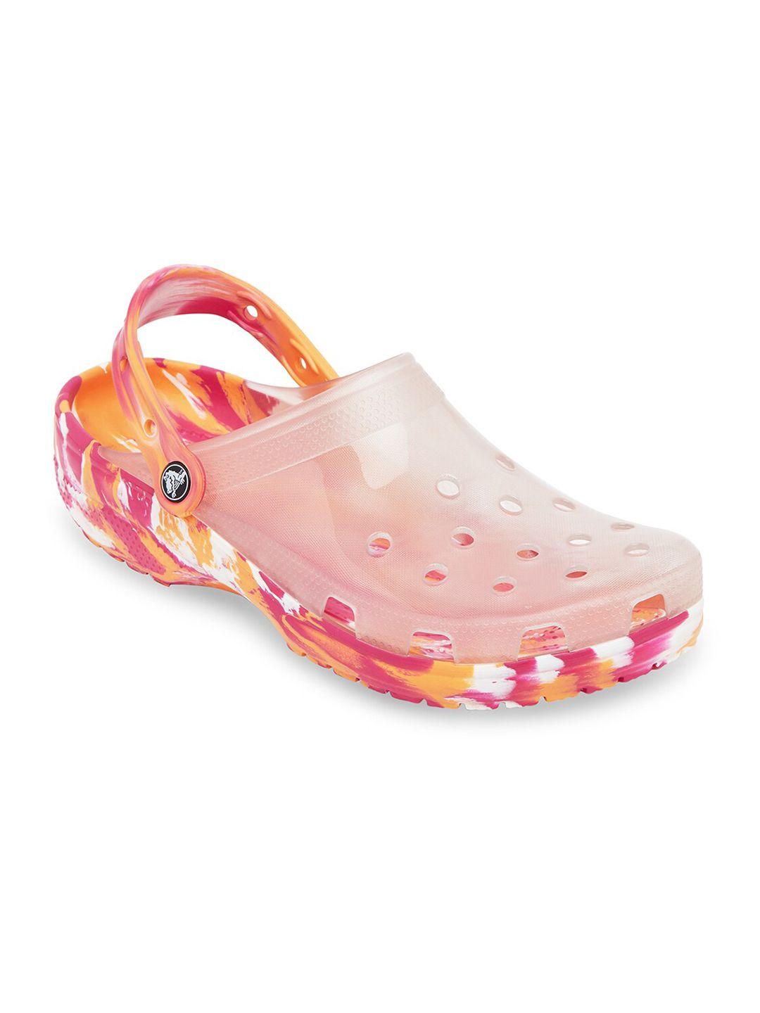 crocs classic unisex pink  orange clogs sandals