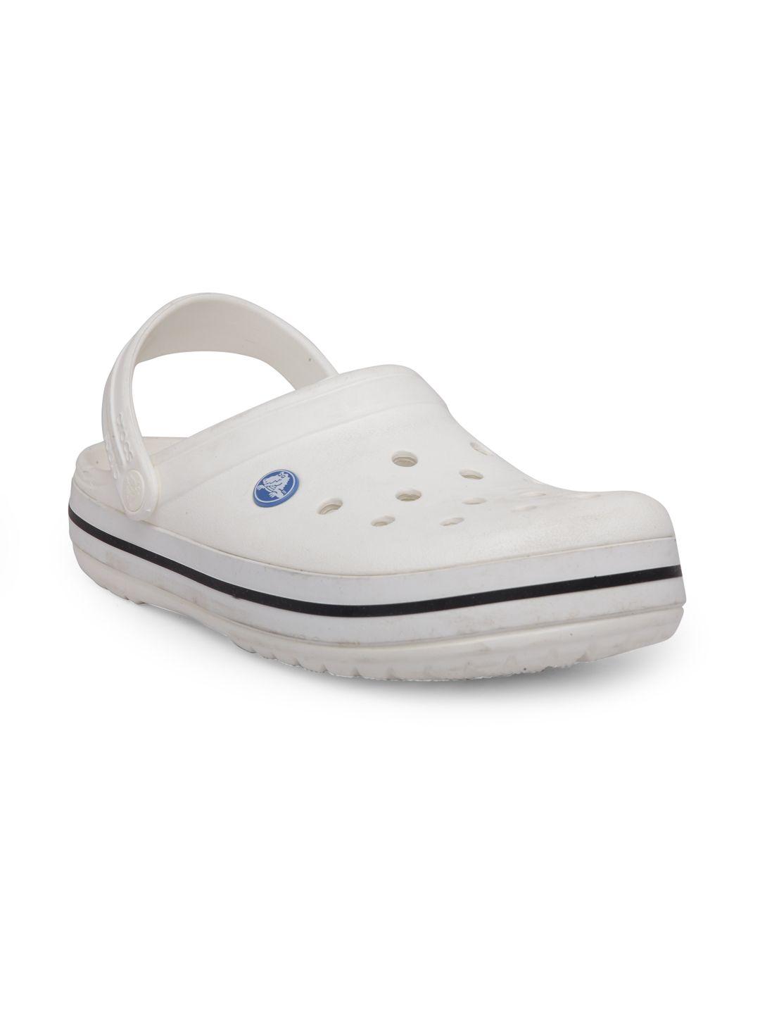 crocs crocband unisex white solid clogs