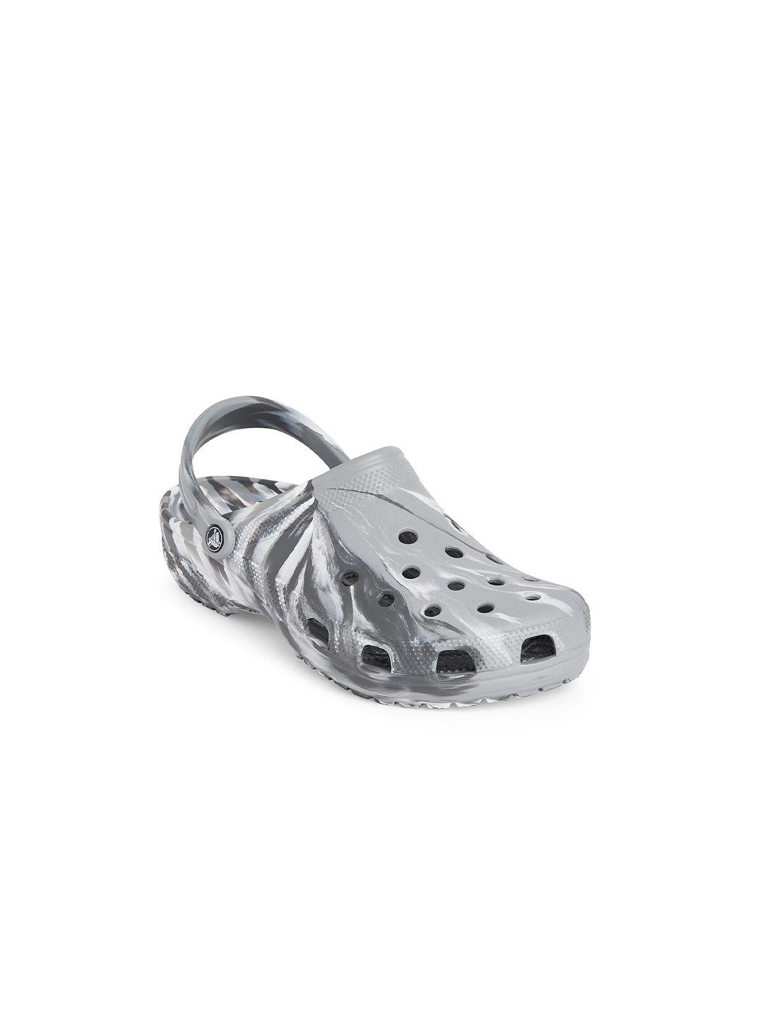 crocs grey embellished croslite clogs