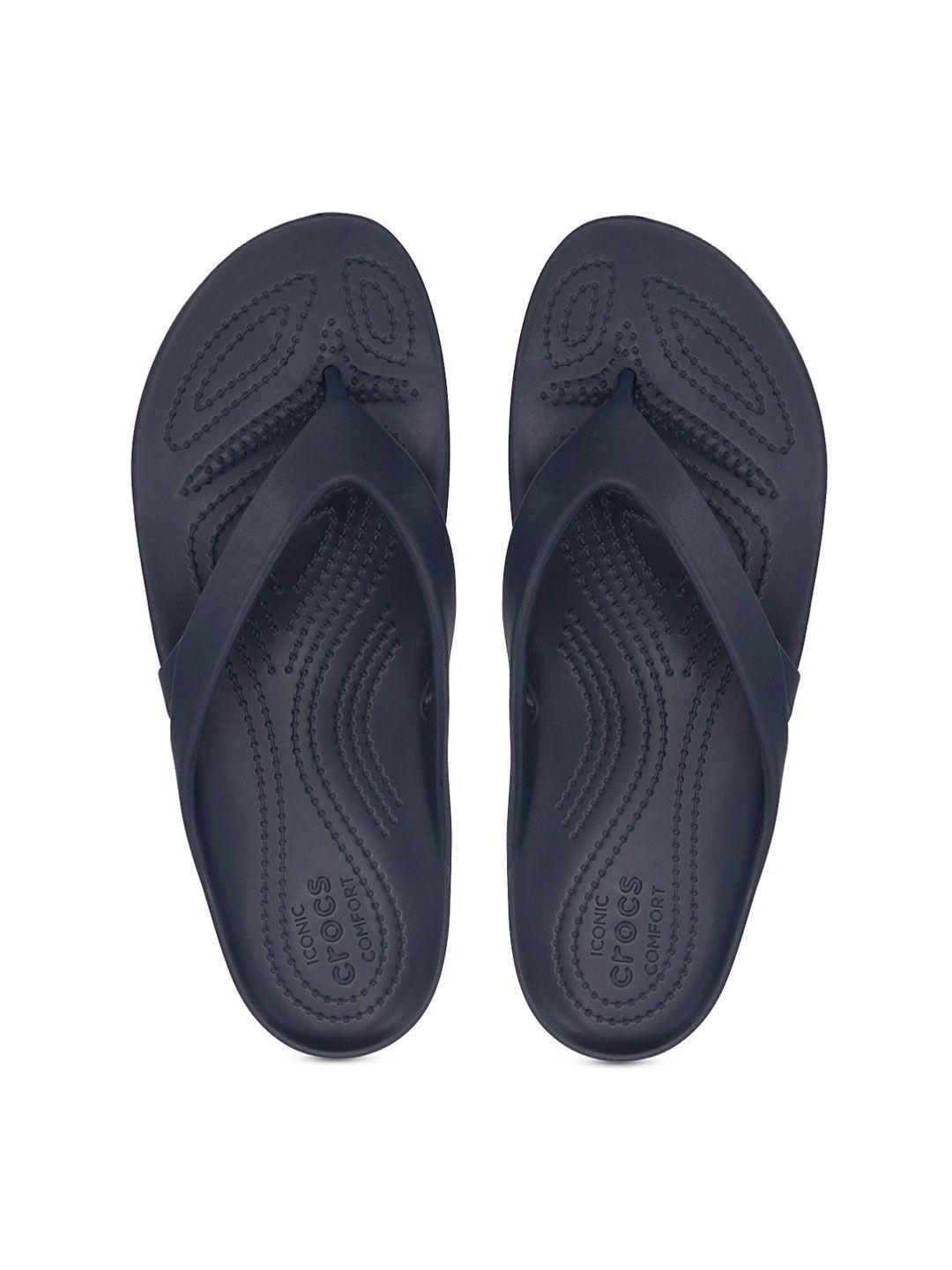 crocs kadee  women navy flip-flops