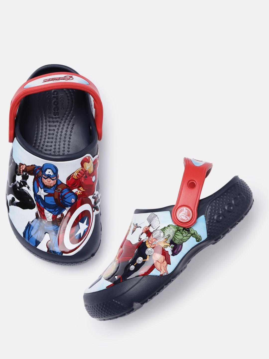 crocs kids avengers printed croslite clogs